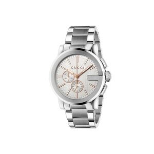 GUCCI G-CHRONO SWISS SILVER DIAL MEN'S WATCH 44 MM